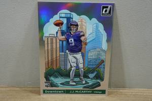lot 9 image: 2024 Donruss JJ McCarthy Downtown Box Topper Rookie Football Card