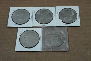 lot 21 image: 1976 Eisenhower Bicentennial Dollar Coins