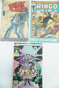 lot 161 image: Vintage Marvel & Charlton Comics Ringo Kid, Star Trek, & Billy The Kid