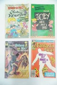 lot 164 image: Vintage Comics Fantastic Four, Dennis The Mennis, Ripleys Believe it or not