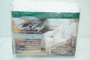 lot 37 image: NEW Cross Stitch Lady Elizabeth Afghan. Charles Craft. Free Design Included