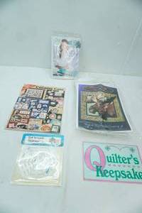 lot 48 image: NEW Complete Moose Wall Hanging Quilting Kit, Annies Basic Stitching Guide and more