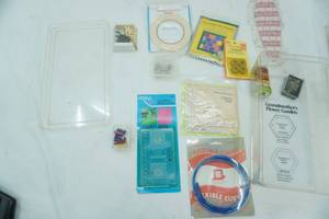 lot 51 image: Sewing Supplies and Storage Container mostly unused items