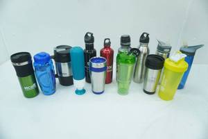 lot 104 image: Collection of Water Bottles and Coffee Mugs