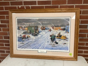 lot 10 image: Shanty Town by Ken Zylla Framed picture