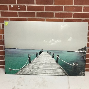 lot 15 image: Canvas art of Dock