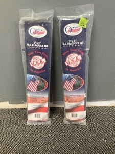 lot 24 image: Lot of 2 flag pole sets