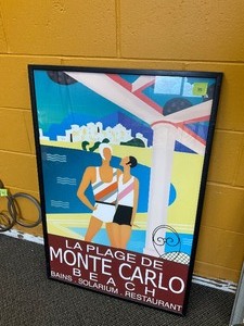 lot 35 image: La Plate De Monte Carlo Beach Restaurant Poster.&nbsp