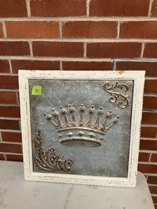 lot 37 image: Crown wall art