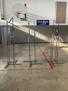 lot 98 image: Lot of 3 metal clothing racks
