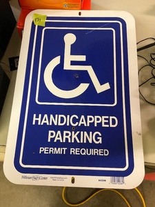 lot 171 image: Handicapped Parking Sign