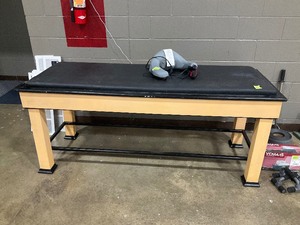 lot 255 image: Massage table and neck massager