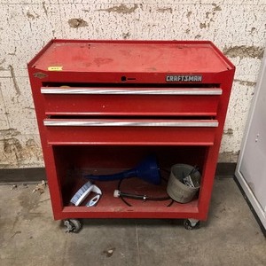 lot 339 image: Craftsman tool box with tools