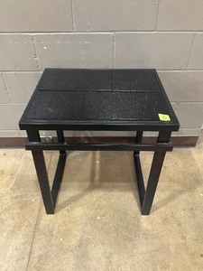 lot 353 image: Metal glass end table