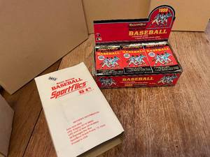 Sportflics Baseball 1989 Magic Motion - Box of 3 Packs, 3 Superstar Cards/Pack, 2 Trivia Cards