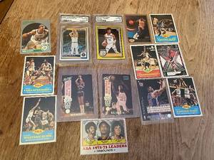 lot 5 image: Basketball Card Lot - Vintage NBA Hoops & ABA Highlights (Bird, Porter Jr., Kendall Brown RC)
