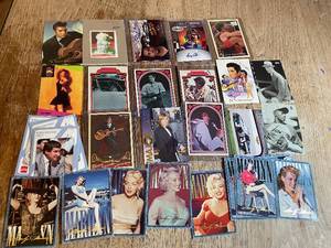 lot 13 image: Elvis Presley & Marilyn Monroe Celebrity Trading Cards Lot - Vintage Collection