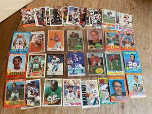 lot 15 image: Vintage NFL Football Card Lot - 1960s-1990s ToppsAction Series