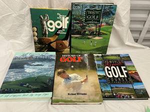 lot 73 image: Golf Books Collection (5) - The Glorious World of Golf The Courses of the PGA Tour History of Golf