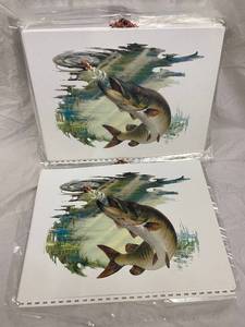 lot 77 image: Muskellunge Fish Wall Art Print - 15-Piece Set (Unframed)