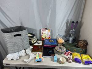 lot 45 image: Collectibles, Cheese Serving Set, Small Housewares, Decoration, and More