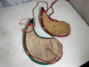 lot 23 image: 2 Bota Bag  Wine Skin Canteens