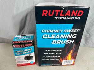 lot 24 image: New Rutland Chimney Sweep Brush and Pellet Stove Vent Brush