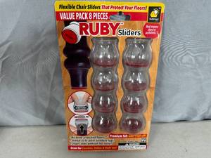 lot 79 image: New 8 Pack of Ruby Chair Sliders