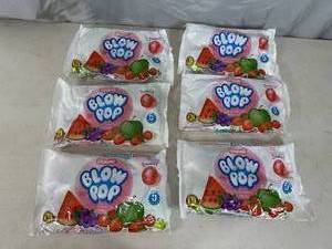 lot 108 image: 6 New Bags of Blow Pops Bubble Gum Suckers