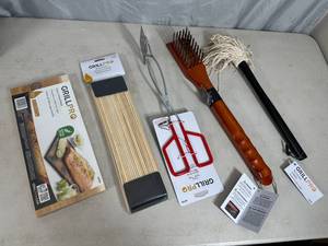 lot 150 image: New Grilling Tools, Wood Skewers, Grilling Plank, and More