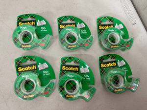 lot 169 image: 6 New Scotch 34 inch Tapes