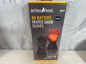 lot 196 image: New Pair of Action Heat Battery Heated Winter Gloves - Womens