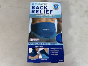 lot 218 image: New Miracle Back Relief Hot  Cold Gel Wrap