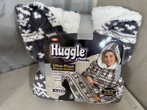 lot 237 image: New Huggle Hoodie Ultra Plush Balnket Hoodie