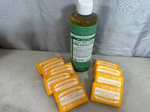 lot 247 image: New Dr. Bronners Liquid and Bar Soaps
