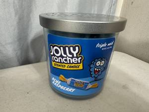 lot 283 image: New Jolly Rancher Blue Raspberry Triple Wick Scented Candle