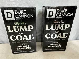 lot 285 image: 2 New Bars of Duke Cannon Lump of Coal Bar Soap