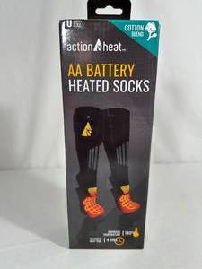 lot 30A image: New Pair of Action Heat Battery Heated Socks - XXL
