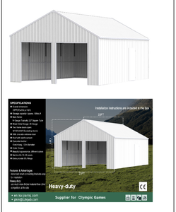 lot 23 image: K2223 Unused 23ftx22ft Double Garage Metal shed