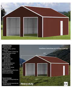 lot 5 image: Unused 33FTx25FT  Double Garage  Steel Barn Model K3325G