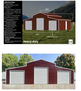lot 55 image: K4230G Unused 42FT x  30FT Metal  Storage Shed