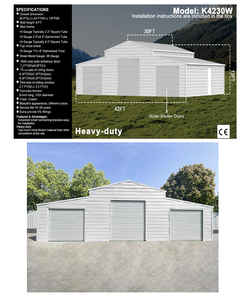 lot 50 image: K4230W Unused 42FT x  30FT Metal Storage Shed