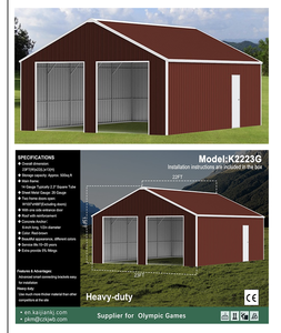 lot 57 image: K2223G Unused 23ftx22ft Double Garage Metal shed