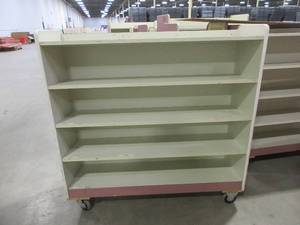 lot 631 image: WOODEN, ROLLING WAREHOUSE CARTS