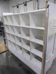 lot 615 image: WHITE ROLLING WAREHOUSE CARTS