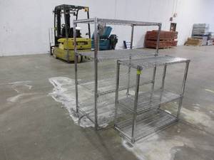 lot 653 image: CARI ALL, METRO STYLE, WIRE SHELVING UNITS