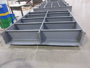 lot 677 image: GRAY MEAL SHELVING UNITS - DOUBLE WIDE AND SINGLE WIDE