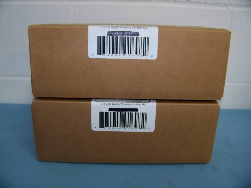 lot 69 image: (2) Kimafun G130 2.4 GHz Ultra-Portable Wireless Mics  Microphones - NEW IN SEALED BOXES