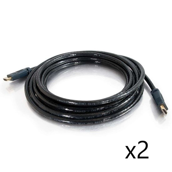 lot 71 image: (2) C2G 41192 35 Pro Series Plenum HDMI Cables - NEW IN BOX