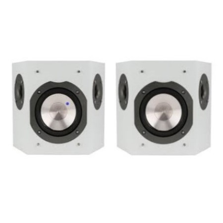 lot 30 image: (2) Phase Technologies V-Surround-II 2-Way Switchable BipoleDipole Surround Speakers - White - NEW IN BOX